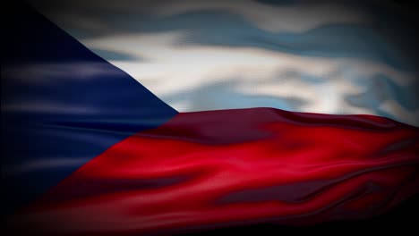 animation czechia flag is waving seamless loop. czechia flag waving in the wind. realistic 4k national flag of czechia closeup.