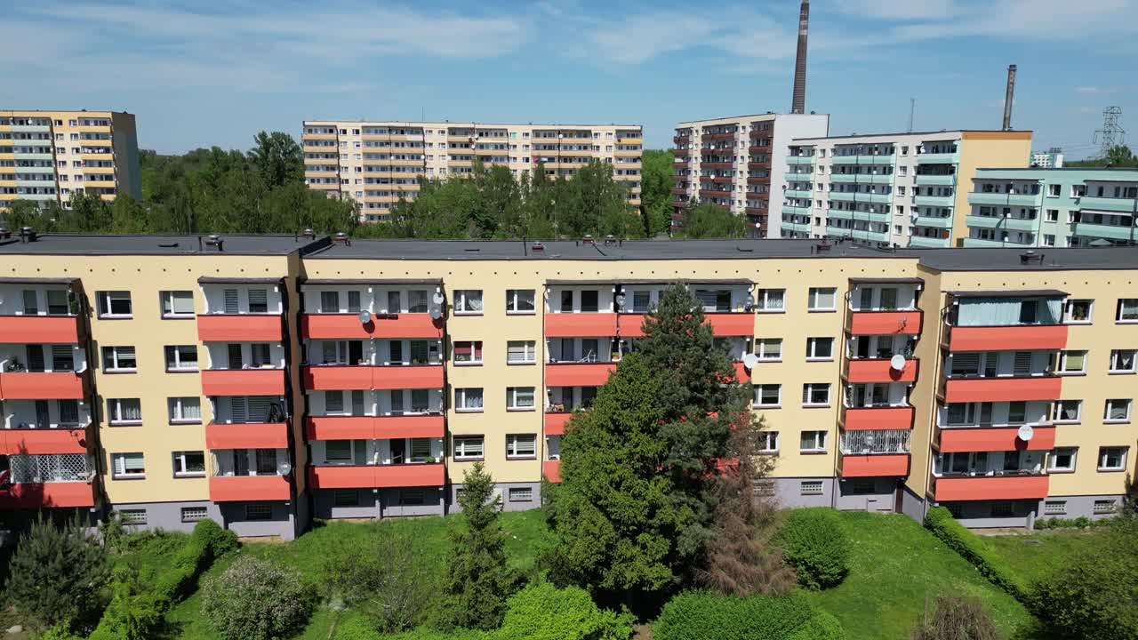 Residential Apartment Buildings and Green Spaces