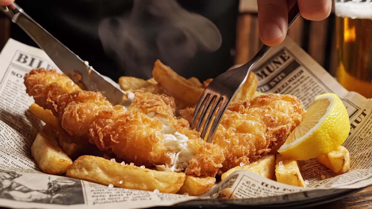 레몬과 함께 생선과