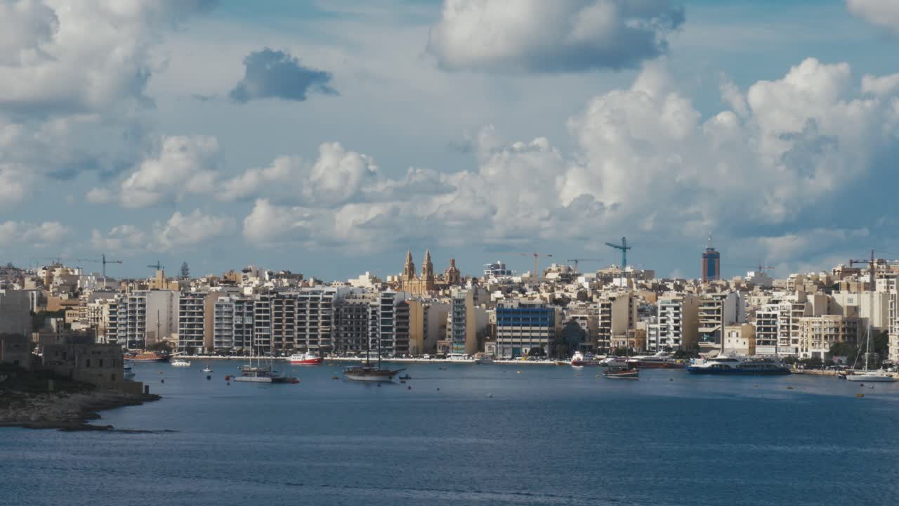 plano general de la ciudad de sliema en malta, frente a valletta