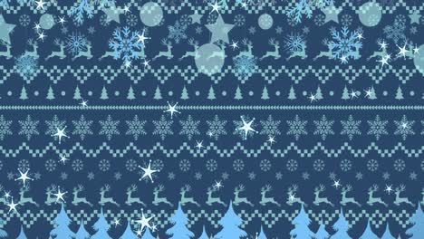 animation of snowflakes falling over christmas texture