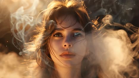 dreamy portrait of a woman
