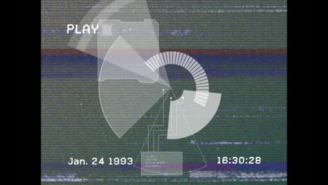 animation of interference over scope scanning on grey background