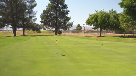 putting and chipping practice green on a public golf course