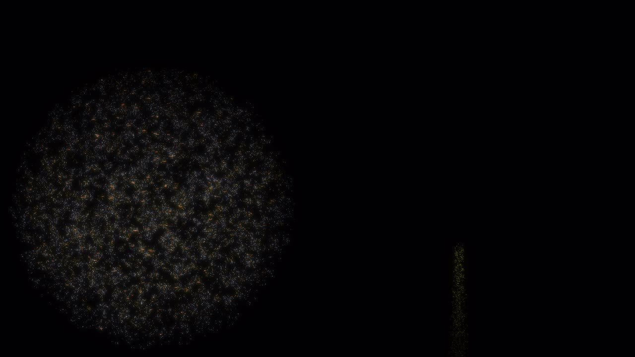 투명한 배경에 불꽃놀이.