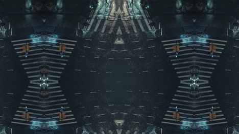 night city crosswalk aerial view