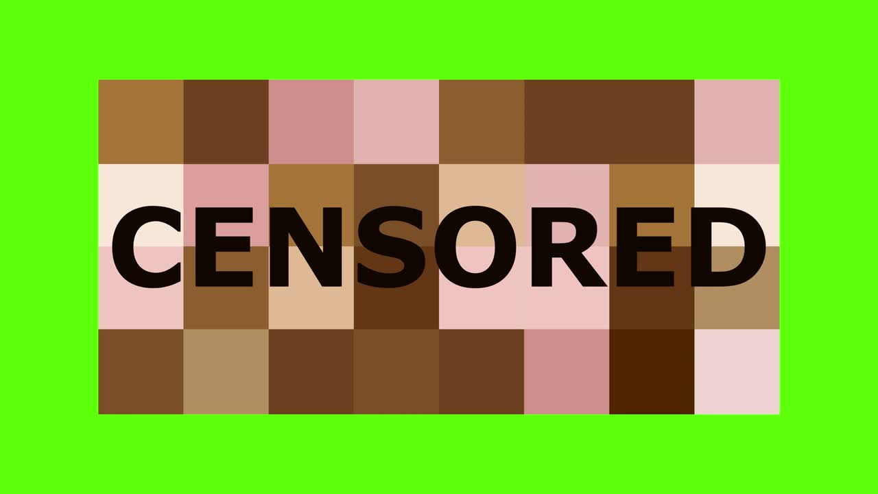 animación con texto censurado