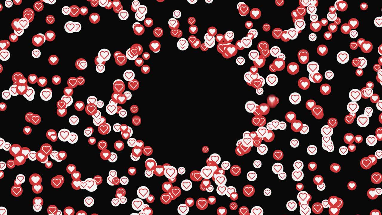 검은 바탕에 어지는 심장