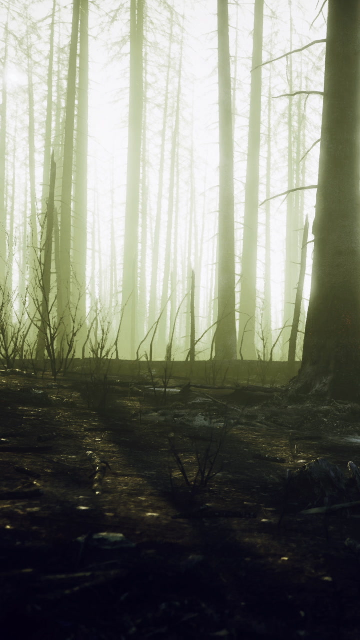 Mysterious forest hints at the beauty of nature shrouded in misty silence