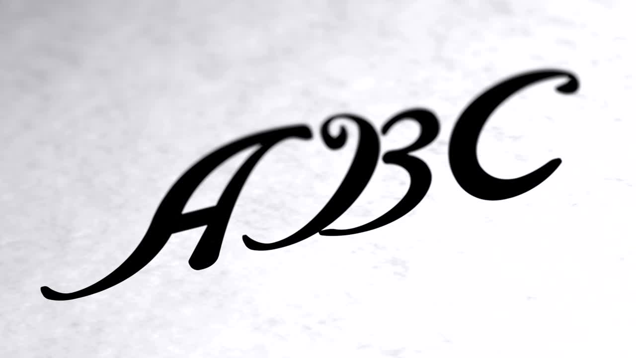 "abc" en la página. las imágenes de bucle tienen resolución de 4k.