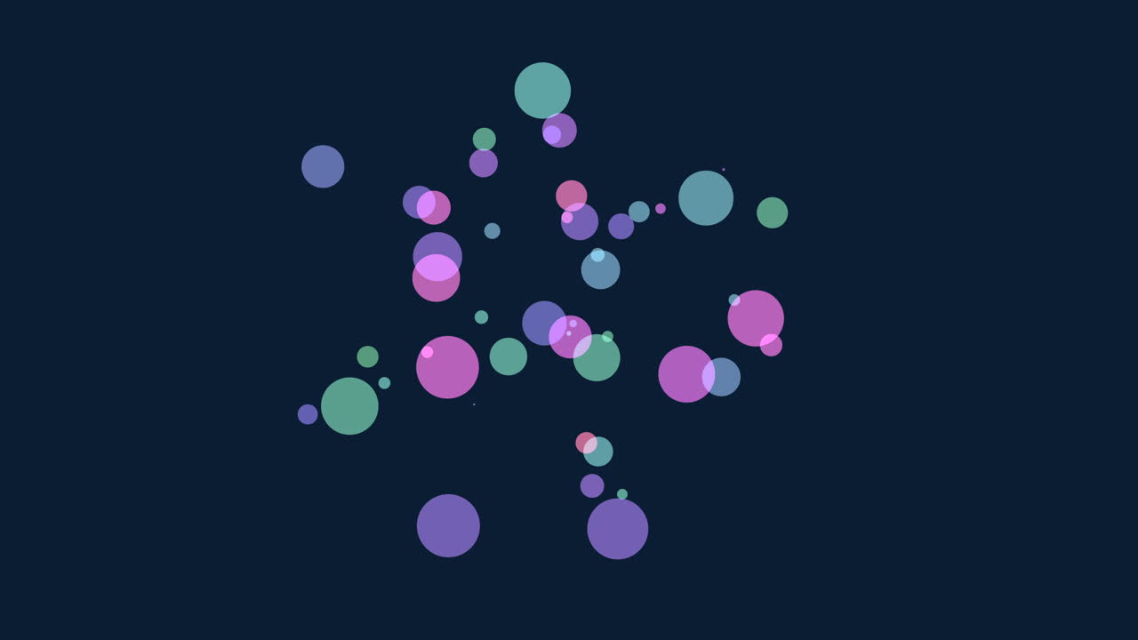 A circular arrangement of colorful dots against a dark background is shown in the image. The purpose or representation of the image is not readily discernible