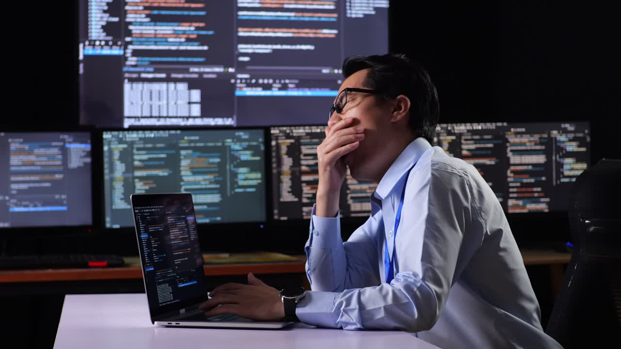 Tired Programmer at Work