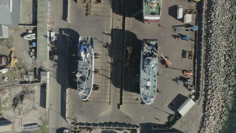 aerial footage of fraserburgh harbour in aberdeenshire