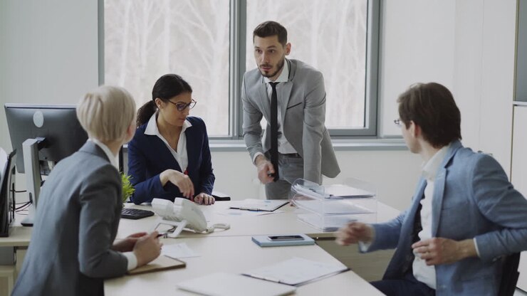 Riunione del gruppo di affari in ufficio