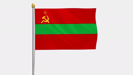 loop video of transnistria (state)flag  fluttering in the wind, slow motion video of 4k uhd