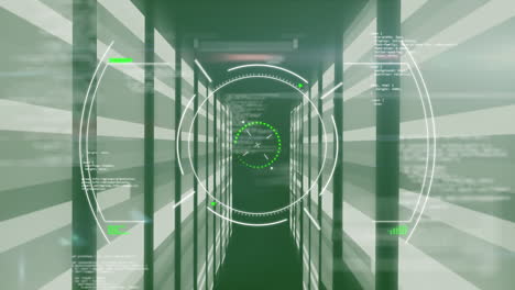 animación del procesamiento de datos con procesadores de computadora