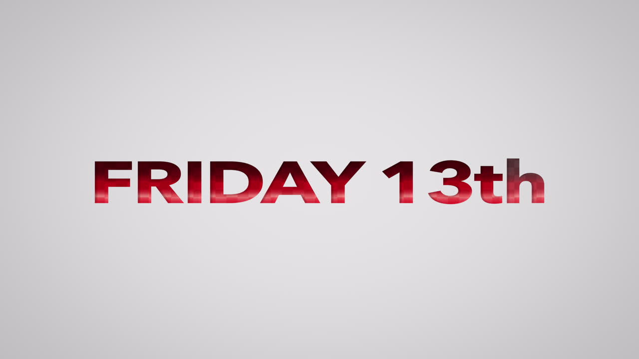 viernes 13 con sangre roja sobre textura blanca