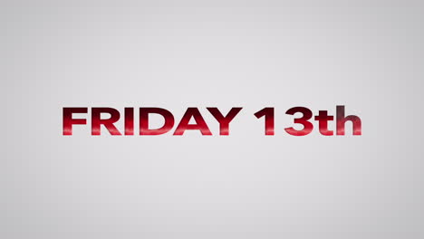 viernes 13 con sangre roja sobre textura blanca