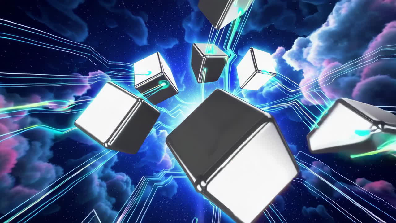 Abstract Network of Metallic Cubes