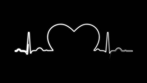 neon symbol design sign colorful abstract background heart beat line. neon light heartbeat display screen medical research.