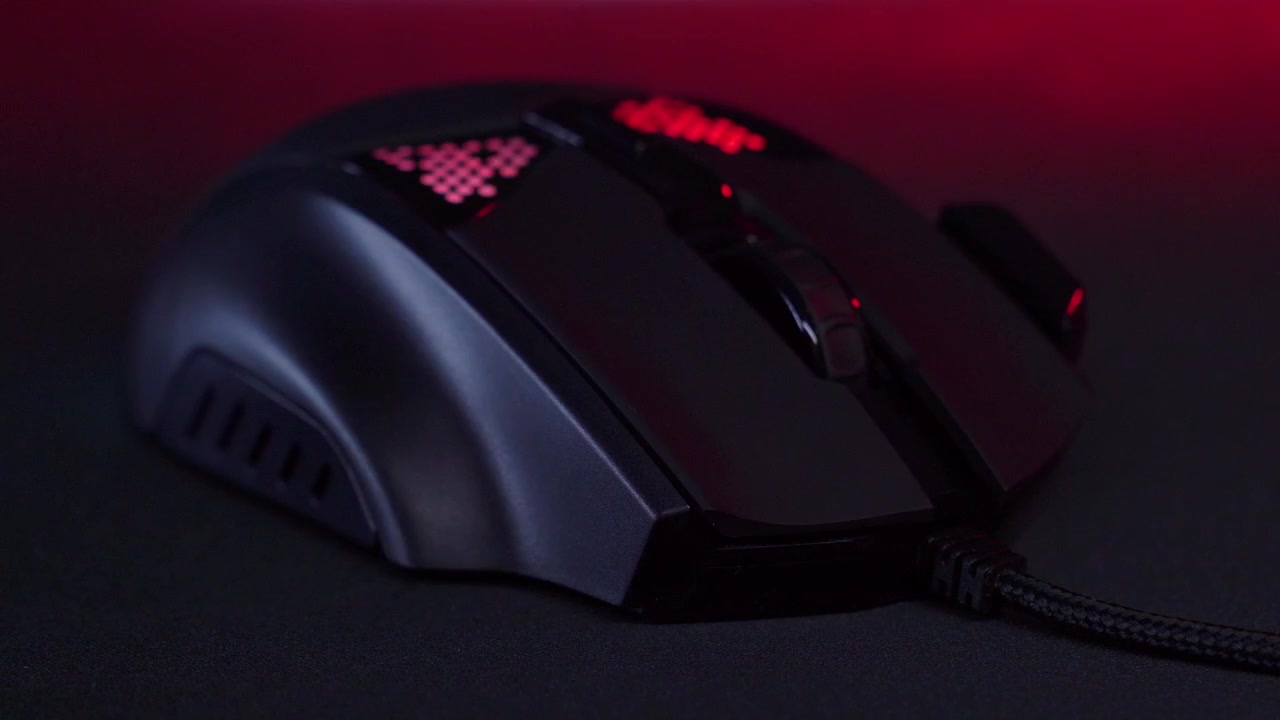 Black Gaming Mouse with Dynamic RGB Lighting
