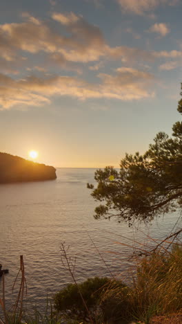 sea and sky in cap formentor, mallora, spain in vertical