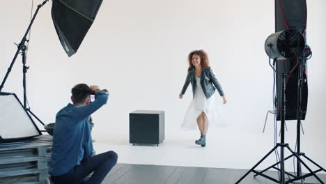 fashion photography shoot in studio