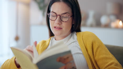 woman reading a book indoors