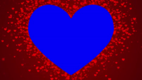 fondo animado de pantalla azul de croma de boda en forma de corazón
