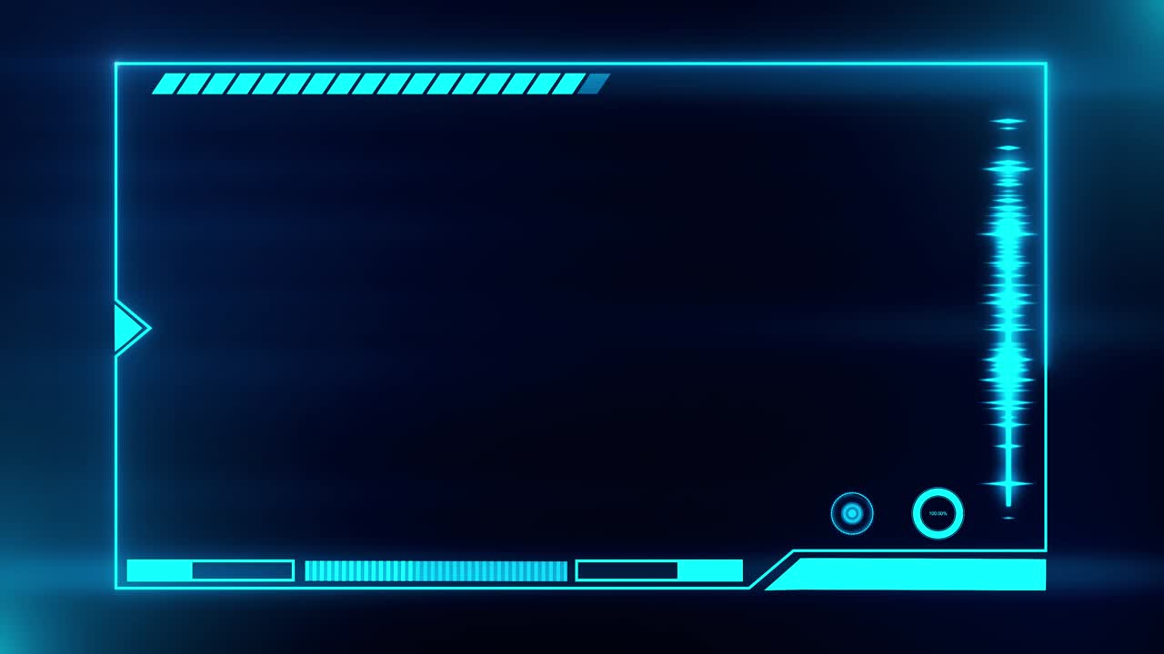 Futuristic artificial intelligence engine in 4k frame hud element hud viewfinder futuristic