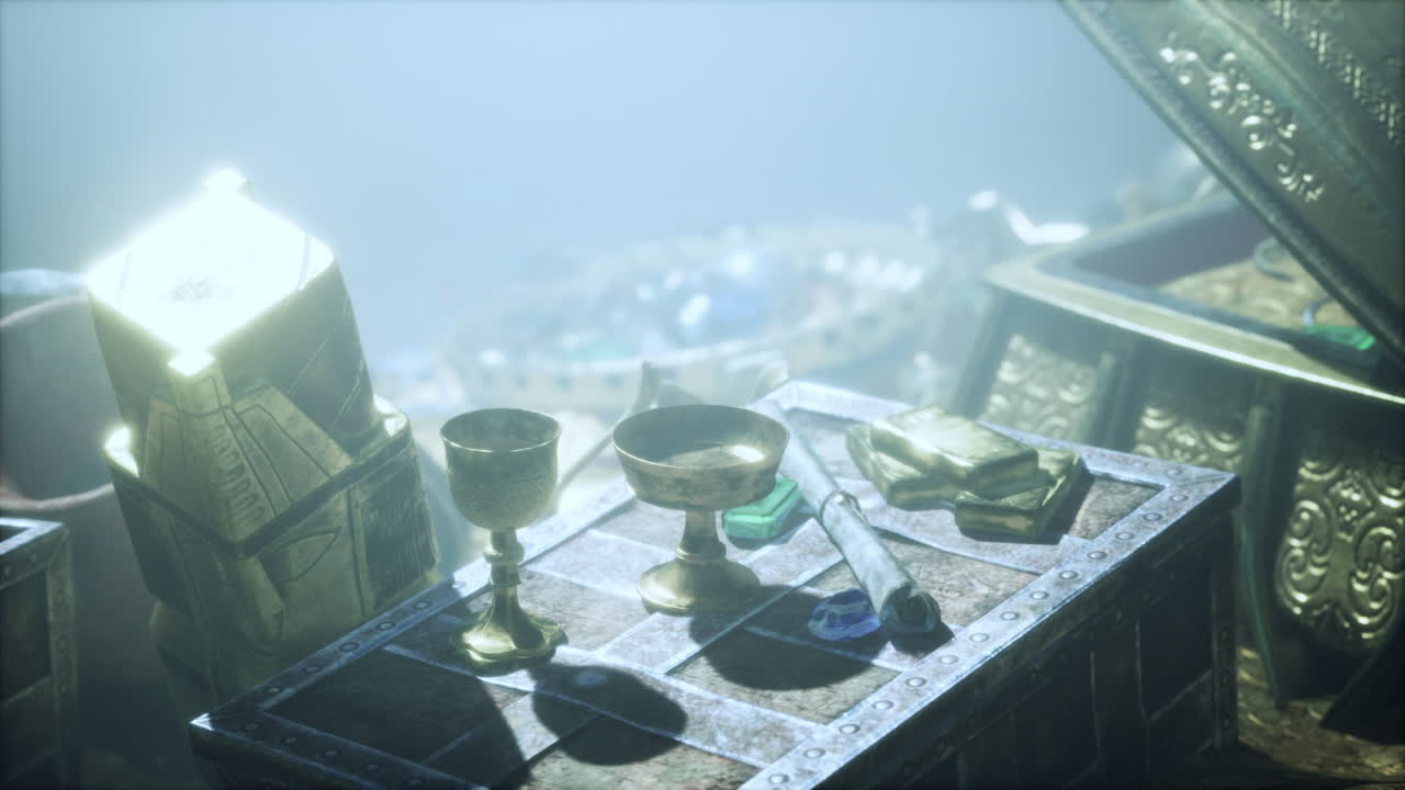 고대 성 에 숨겨진 감옥에서 발견된 황금 보물