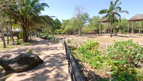 Lush greenery and pathways in Chonburi, Thailand