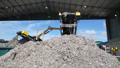 witness the recycling process: footage captures the machinery in action inside the recycling factory