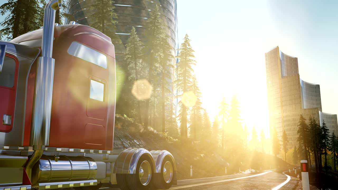 도로에 있는 트럭