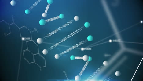 adn azul y montaje científico