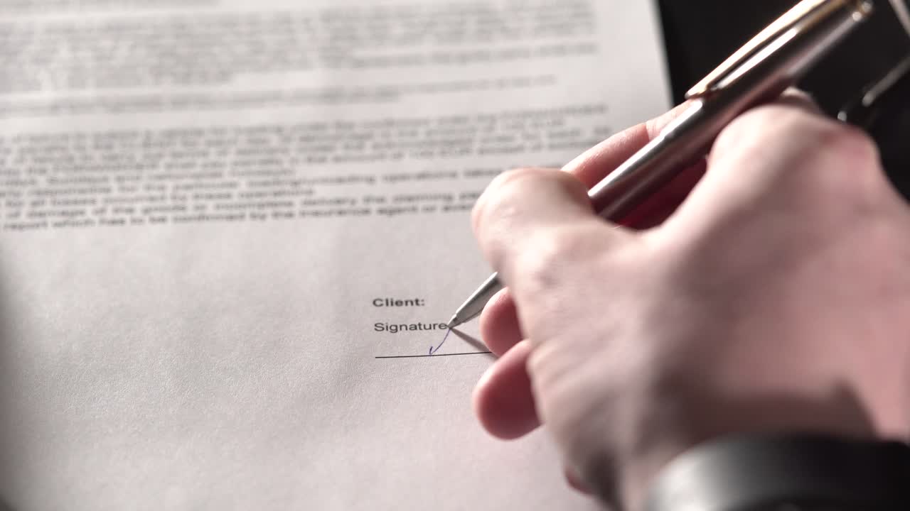 firma de un contrato