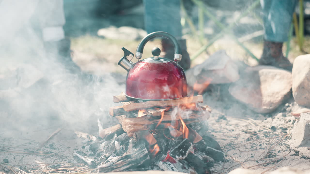 Kettle on a Campfire