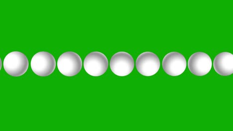 patrón de bolas blancas giratorias con fondo de pantalla verde