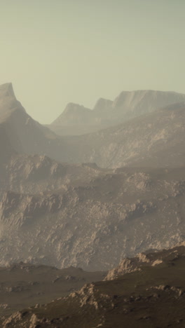 desert mountains landscape on an alien planet