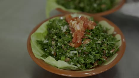 close up shot of popular traditional tabboule salad dish