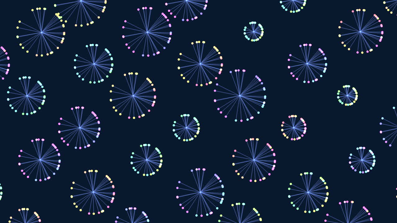 sinfonía cósmica vibrantes círculos azules y púrpuras bailan en armonía celestial