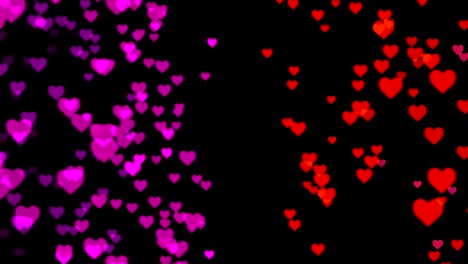 fondo abstracto con corazones de colores