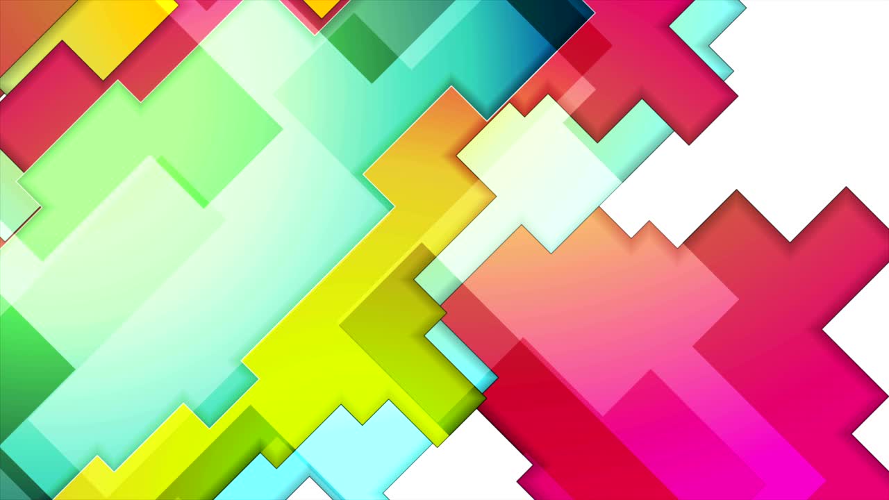 diseño de movimiento de fondo de geometría abstracta colorida
