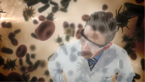 Wissenschaftler-Untersuchen-Bakterieninfektionszellen-4k