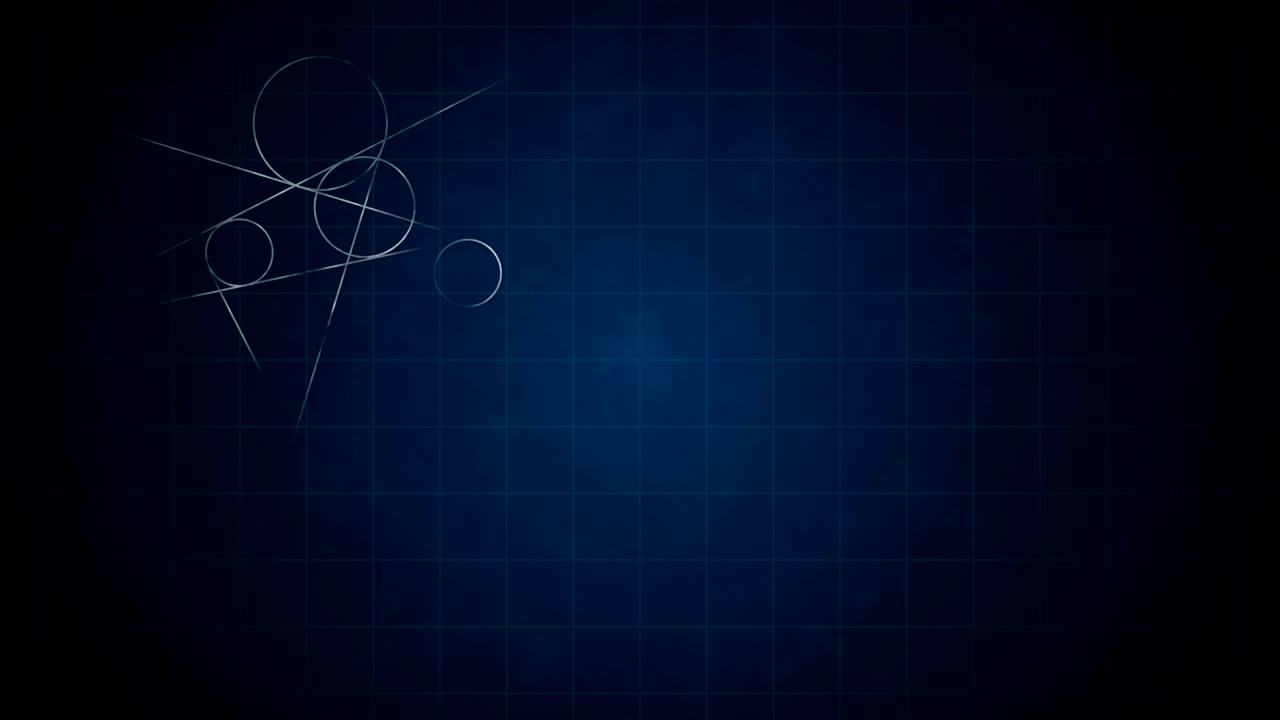 Animazione di transizione in loop con motivi geometrici scientifici in matematica. Sfondo di matematica e istruzione. Cerchio e linea