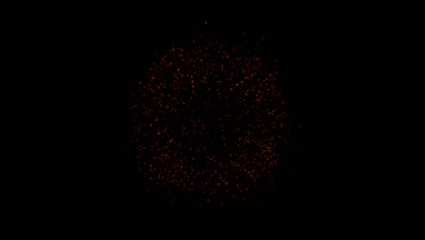 11 piezas de color naranja. el brillo explosivo con brillo. confeti elegante estallando sobre un fondo negro. animación en cámara lenta de la explosión de partículas brillantes. canal alfa. aislar