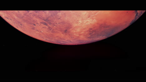 planet mars viewed from space