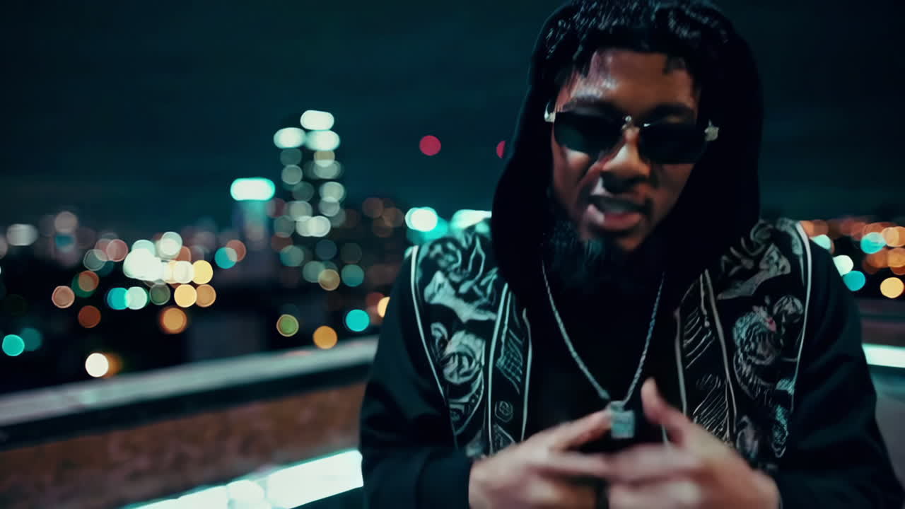 Hip Hop Artist Rooftop Portrait