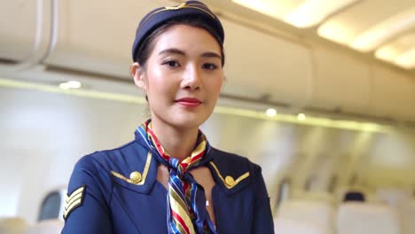 Cabin-crew-or-air-hostess-working-in-airplane