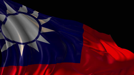 agitando la bandera de taiwán